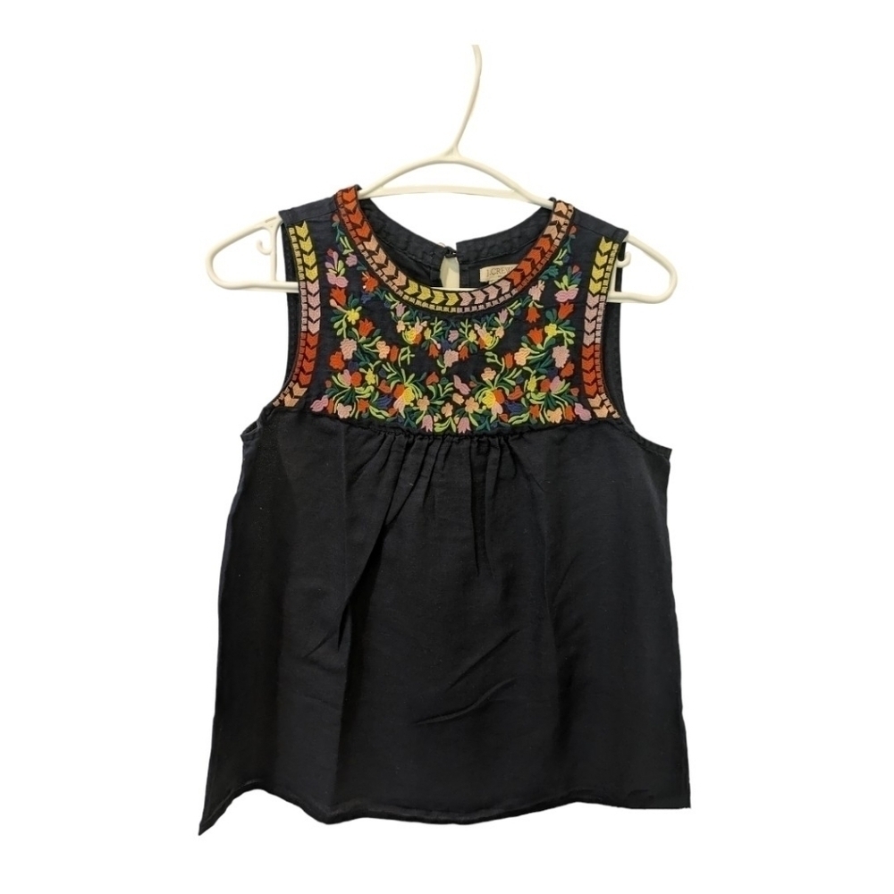 J-Crew  embroidery blouse